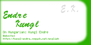 endre kungl business card